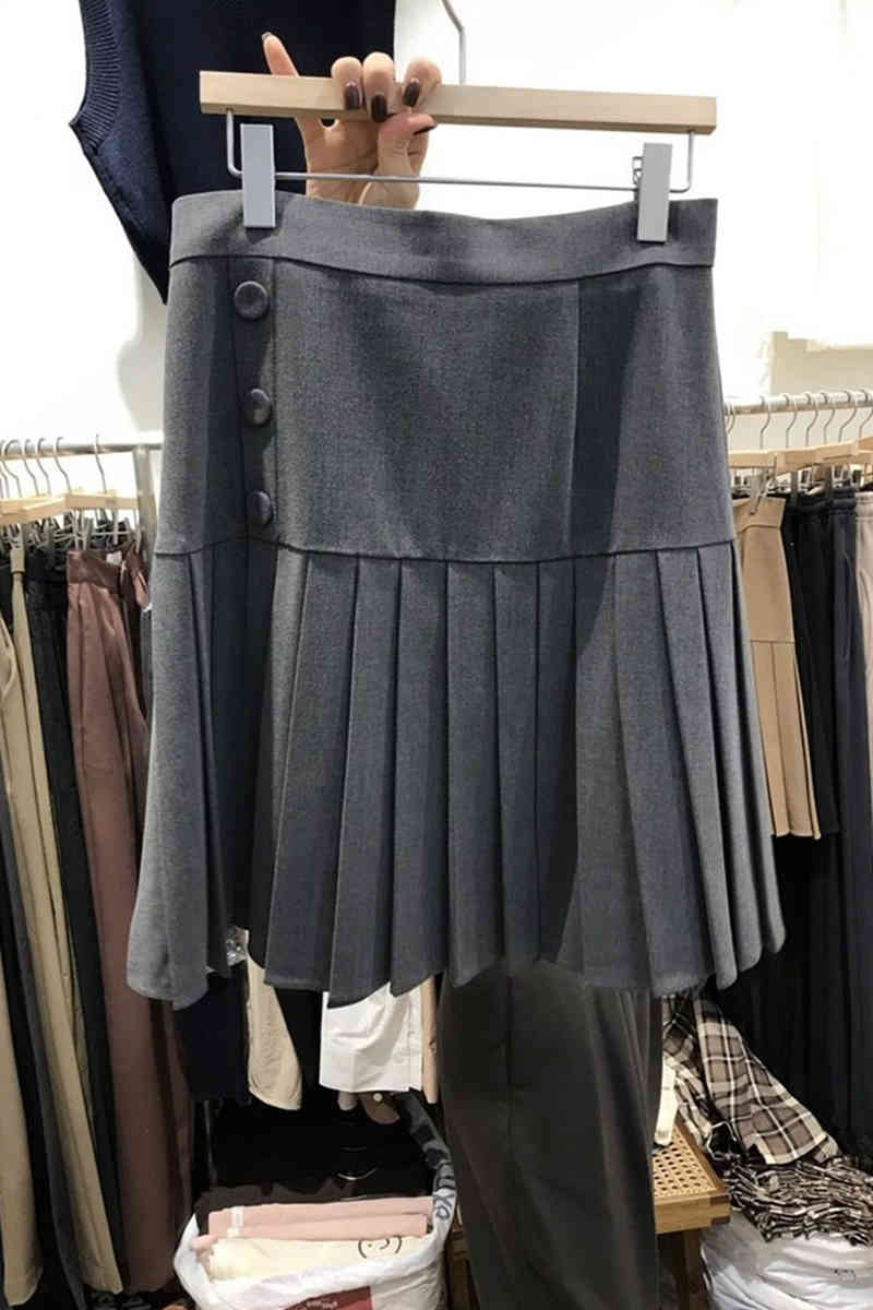 Nomikuma Women Skirt Korean Pleated A-line Mini Skirts Causal Elegant High Waist Bottoms Spring New Faldas Mujer 6D940 210427