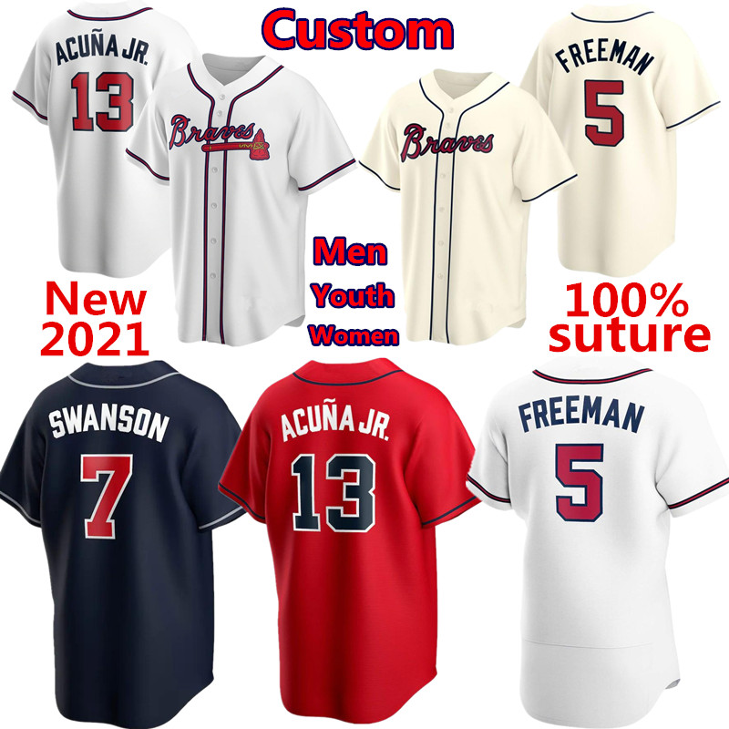 Atlanta 2021 Freddie Freeman Braves Jersey 7 Dansby Swanson 13 Ronald Acuna Jr. 27 Austin Riley 1 Ozzie Albies 10 Chipper Jones Baseball Jer, Blue;black
Atlanta 2021 Freddie Freeman Braves Jersey 7 Dansby Swanson 13 Ronald Acuna Jr. 27 Austin Riley 1 Ozzie Albies 10 Chipper Jones Baseball Jer, Blue;black