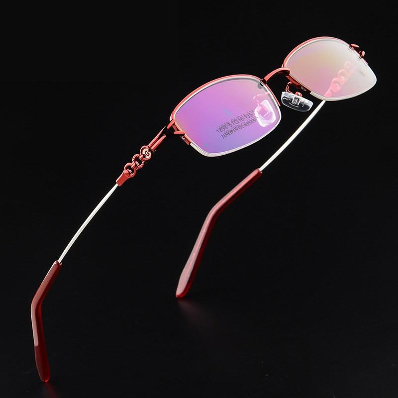 Fashion Sunglasses Frames Ultralight Glasses Frame Women Titanium Alloy Myopia Prescription Eyeglass Classic Full Metal Square Red Pink Eyew
Fashion Sunglasses Frames Ultralight Glasses Frame Women Titanium Alloy Myopia Prescription Eyeglass Classic Full Metal Square Red Pink Eyew