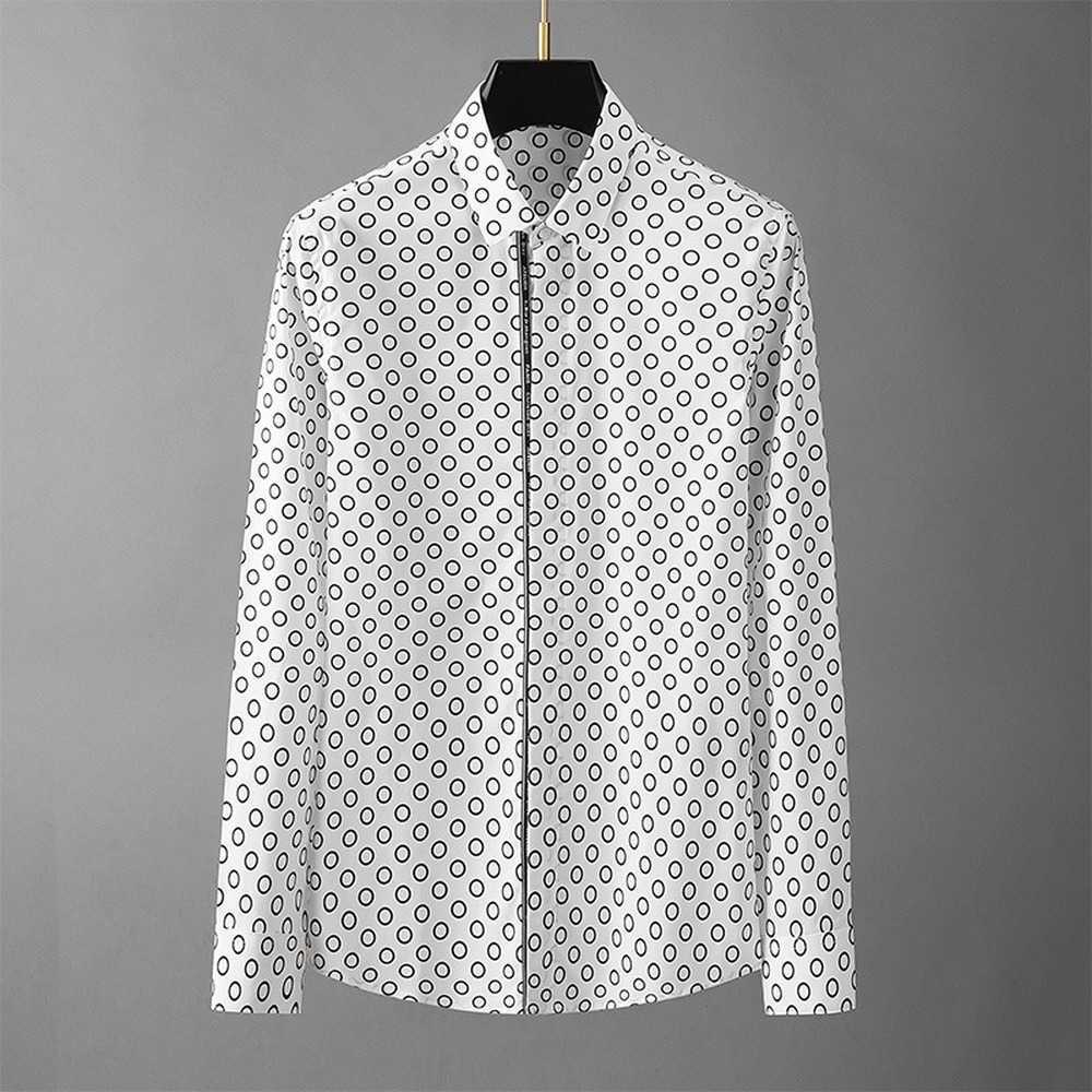 Brand Polka Dot Print Men's Shirt Long Sleeve Business Dress Formal Dress Shirts Slim Fit Social Casual Shirt Chemise Homme 210527, White
Brand Polka Dot Print Men's Shirt Long Sleeve Business Dress Formal Dress Shirts Slim Fit Social Casual Shirt Chemise Homme 210527, White