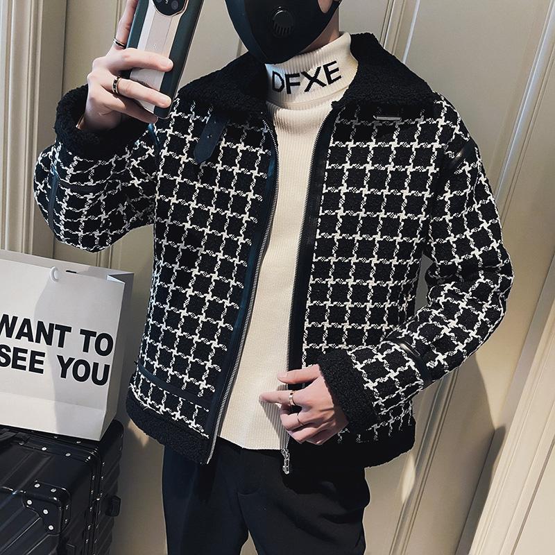 Men's Jackets Autumn Winter Houndstooth Fashion Casual Coats Plus Velvet Thickened Warm Zipper Social Streetwear Male Clothing, Black;brown
Men's Jackets Autumn Winter Houndstooth Fashion Casual Coats Plus Velvet Thickened Warm Zipper Social Streetwear Male Clothing, Black;brown