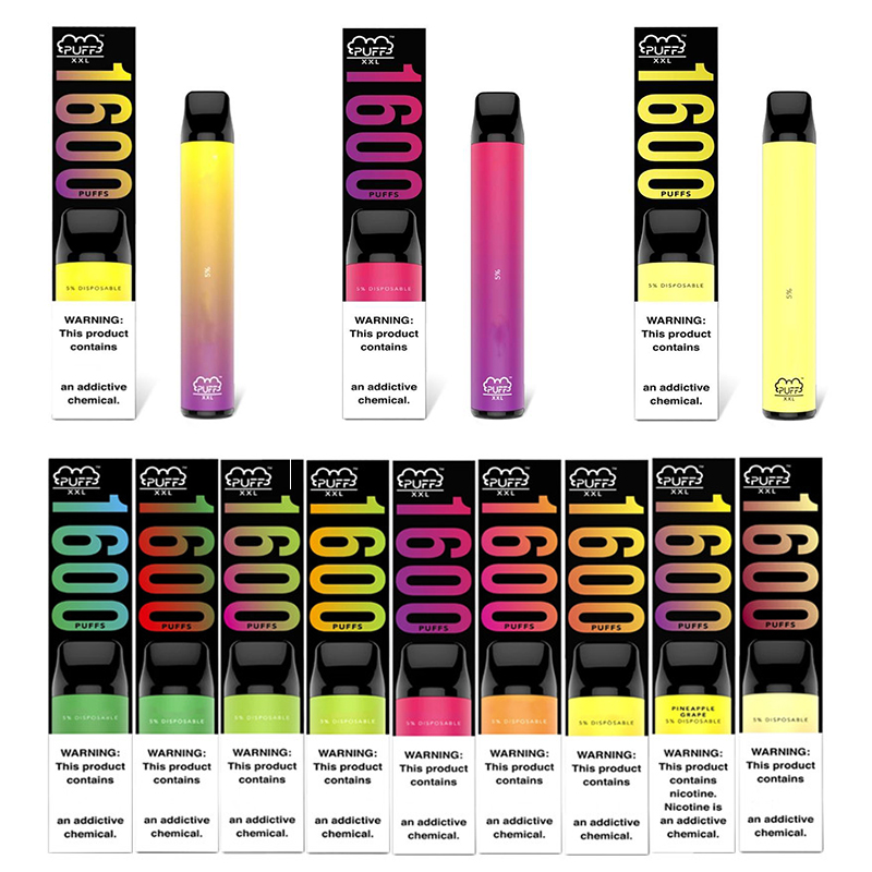 Vape Pen 1600 vapor Puff XXL Disposable e cigarette Men Women Puffs Bars Cartridge dropshipping great price mix colors
Vape Pen 1600 vapor Puff XXL Disposable e cigarette Men Women Puffs Bars Cartridge dropshipping great price mix colors