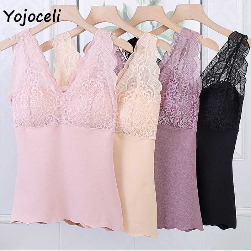 Yojoceli lace patchwork cami winter underwear basic velvet cami t-shirt 210609, Purple
Yojoceli lace patchwork cami winter underwear basic velvet cami t-shirt 210609, Purple