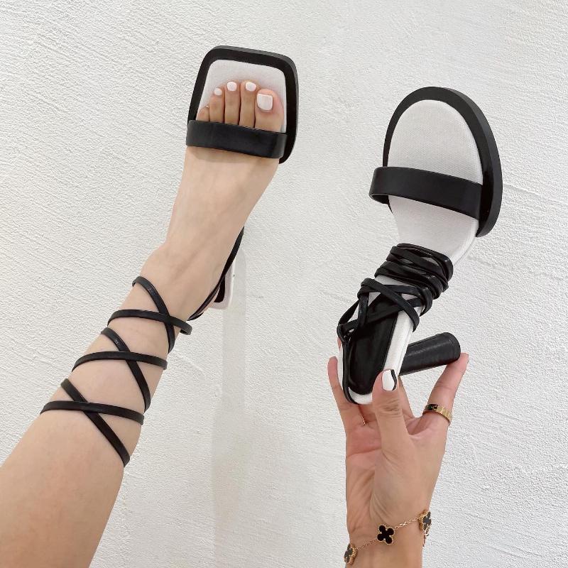 Dress Shoes Novelty Round&square Toe Gladiator Sandals Women Summer Pumps Stiletto Ultra-high Heels Cross-tied Sandalias Mujer 2021, Black
Dress Shoes Novelty Round&square Toe Gladiator Sandals Women Summer Pumps Stiletto Ultra-high Heels Cross-tied Sandalias Mujer 2021, Black