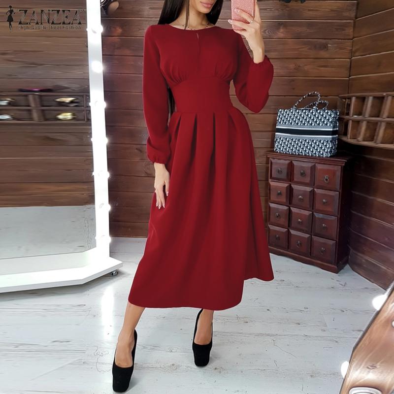 Casual Dresses ZANZEA French Elegant Midi Dress 2021 Autumn Party Bodycon Vestidos Lady OL Swing A Line Women Fashion Solid Robe Femme, Black;gray
Casual Dresses ZANZEA French Elegant Midi Dress 2021 Autumn Party Bodycon Vestidos Lady OL Swing A Line Women Fashion Solid Robe Femme, Black;gray