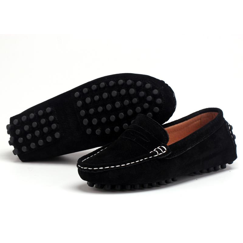 Flat Shoes Quality Kids Children's Loafers For Boys Girls Moccasins Suede Children Flats Casual Boat Wedding Leather Autumn