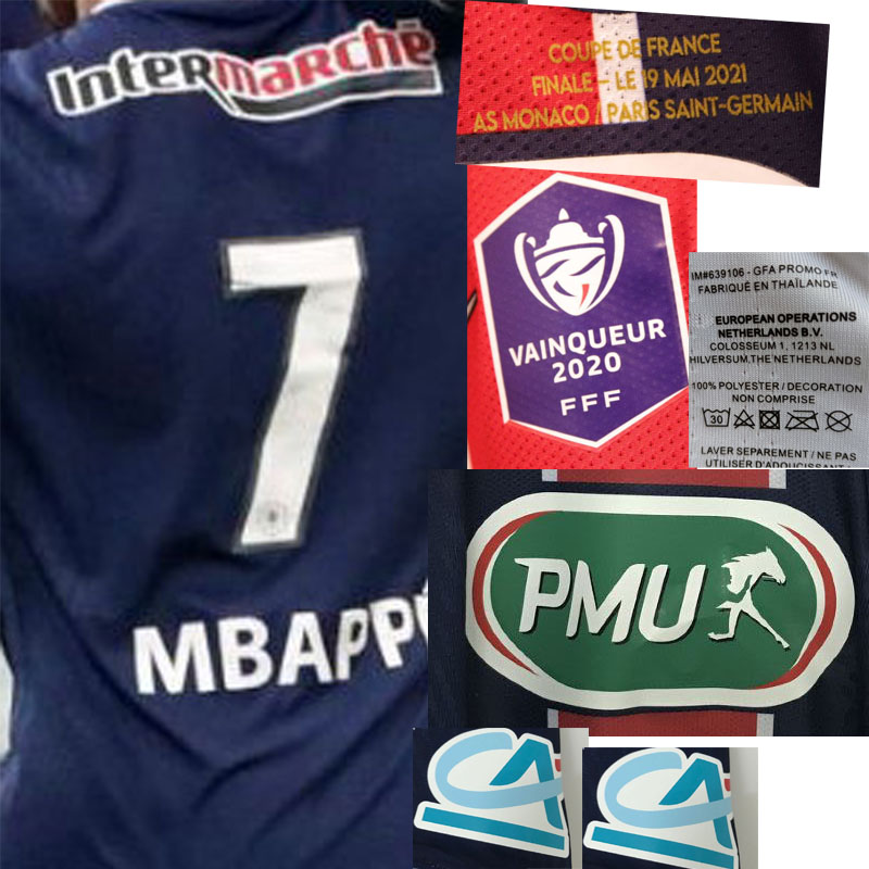 Home Textile 2021 Match Worn Player issue French Cup FInal Neymar JR Mbappe Di Maria Icardi Soccer patch Badge
Home Textile 2021 Match Worn Player issue French Cup FInal Neymar JR Mbappe Di Maria Icardi Soccer patch Badge
