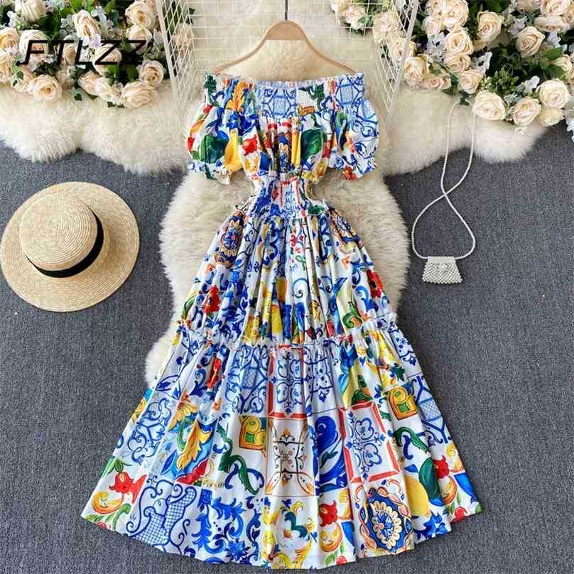 Woman Boho Midi Dress Summer Sexy Off Shoulder Puff Sleeve Vintage Dresses Women Slim A Line Printed Party Long Robe Vestidos 210525, Blue
Woman Boho Midi Dress Summer Sexy Off Shoulder Puff Sleeve Vintage Dresses Women Slim A Line Printed Party Long Robe Vestidos 210525, Blue