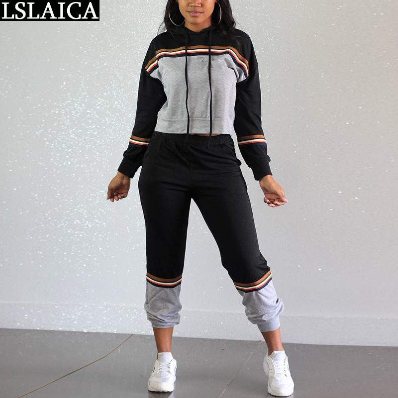 Jogging Suits for Women Colorblock Casual Hoodie Sweatshirt&long Pants Plus Size Outfits Streetwear Fashion Knit Two Piece Set 210520, Black
Jogging Suits for Women Colorblock Casual Hoodie Sweatshirt&long Pants Plus Size Outfits Streetwear Fashion Knit Two Piece Set 210520, Black