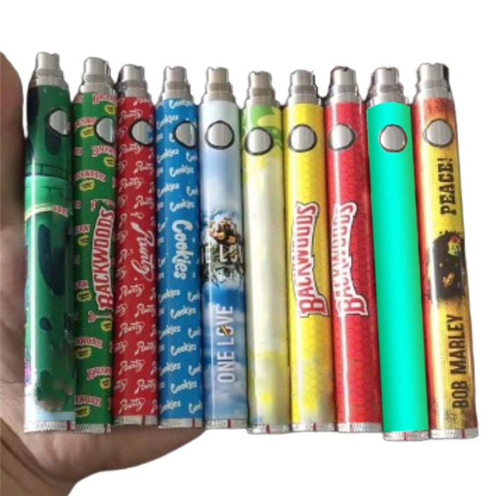 Colorful Printing Twist Battery 1100 mAh Vape Pen Adjustable Voltage Batteries USB Charge Port IN STOCK
Colorful Printing Twist Battery 1100 mAh Vape Pen Adjustable Voltage Batteries USB Charge Port IN STOCK