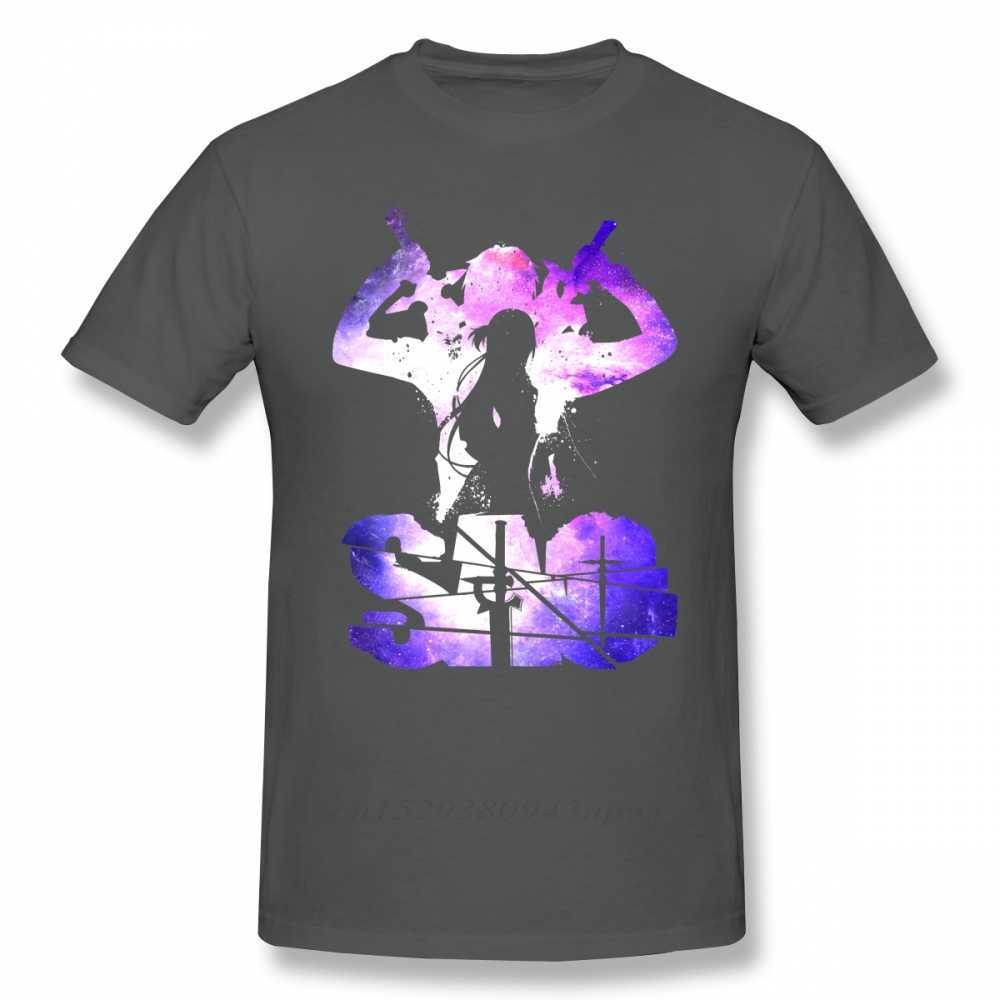 Sword Art Online T Shirt SAO T- Fun Casual Tee 100% Cotton Short-Sleeve Printed Male Plus size Tshirt 210629