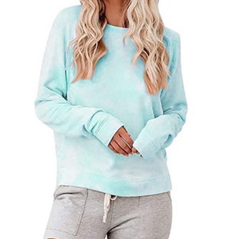 2021 women' new round neck long sleeve Pullover tie dye printed sweater top, Pink
2021 women' new round neck long sleeve Pullover tie dye printed sweater top, Pink