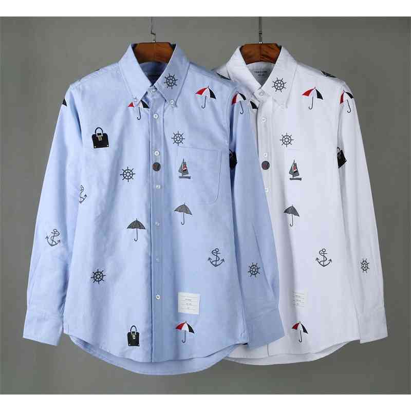 TB brand Oxford spinning full body Embroidery Shirt Men's fashion casual shirt Unisex, White;black
TB brand Oxford spinning full body Embroidery Shirt Men's fashion casual shirt Unisex, White;black