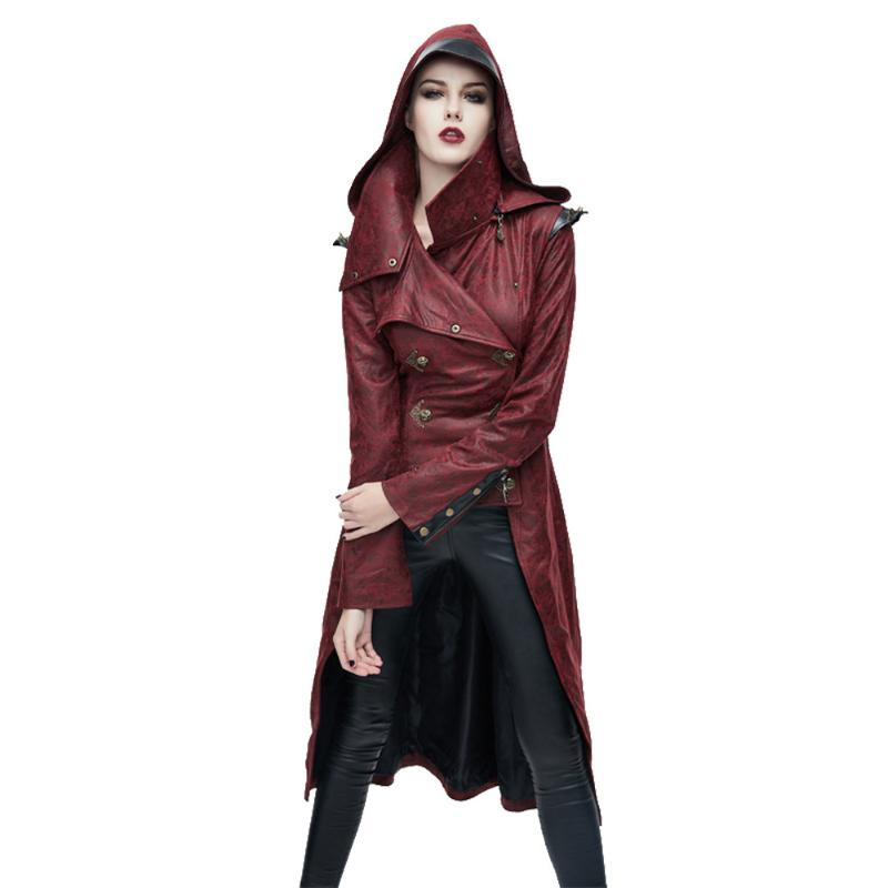 Women's Trench Coats Devil Fashion Women Steampunk Retro Long Gothic High Collar Hooded Leather Overcoats Winter Jackets, Black
Women's Trench Coats Devil Fashion Women Steampunk Retro Long Gothic High Collar Hooded Leather Overcoats Winter Jackets, Black