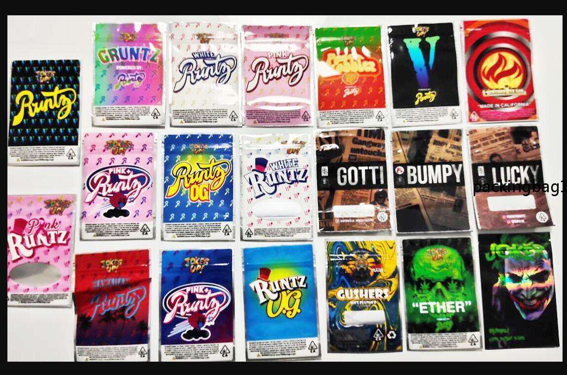 RUNTZ INSANE BAG 3.5g ZOURZ SHARKLATO BURZT THKAX Smell Proof Bags Vape Packaging for Vaporizer with 6kinds Candy bags
RUNTZ INSANE BAG 3.5g ZOURZ SHARKLATO BURZT THKAX Smell Proof Bags Vape Packaging for Vaporizer with 6kinds Candy bags