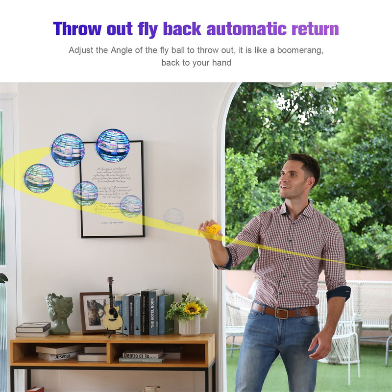Flying Ball Boomerang Spinner Flyorb Orb Magic Ball Drone Flight Gyro Stress Release Toys Kids Children Birthday Christmas Gifts