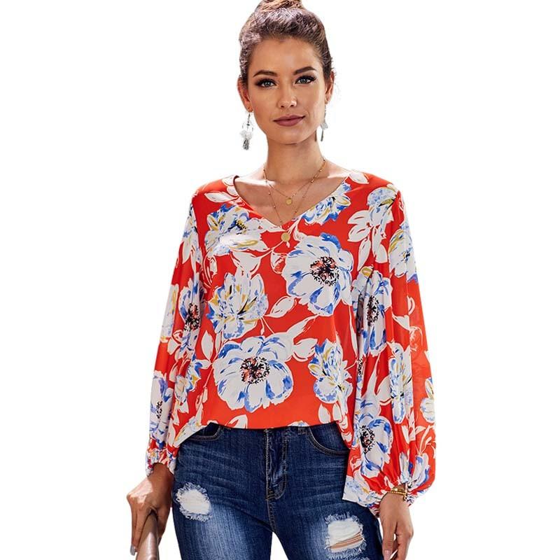 Women's Blouses & Shirts 2021 Summer Floral Print Shirt Women Sexy V-neck Long Sleeve Loose Tops And Plus Size Streetwear Casual Blouse, White
Women's Blouses & Shirts 2021 Summer Floral Print Shirt Women Sexy V-neck Long Sleeve Loose Tops And Plus Size Streetwear Casual Blouse, White