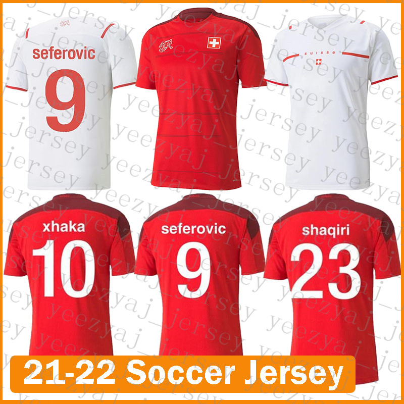 21 22 Soccer Jersey Switzerland Football Shirt EMBOLO Maillot De Foot SEFEROVIC RODRIGUEZ Men's FERNANDES Uniforms SHAQIRI Contrast Color Blue, Black;yellow
21 22 Soccer Jersey Switzerland Football Shirt EMBOLO Maillot De Foot SEFEROVIC RODRIGUEZ Men's FERNANDES Uniforms SHAQIRI Contrast Color Blue, Black;yellow