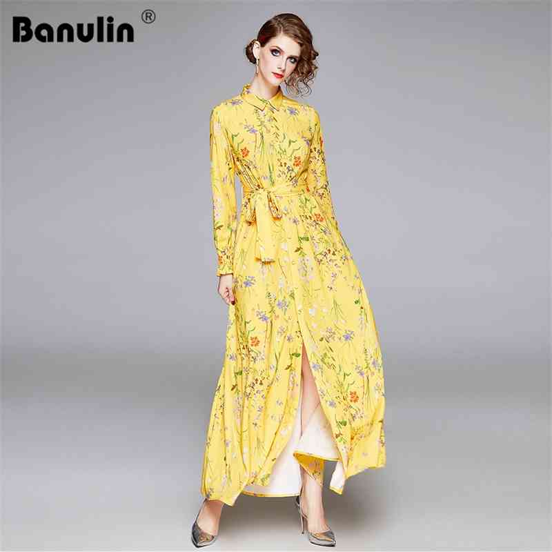 Runway Designer Boho Maxi Dress Women's Elegant Beach Vacation Flower Print Long Single-breasted Split Floor-Length Dresses 210603, Yellow
Runway Designer Boho Maxi Dress Women's Elegant Beach Vacation Flower Print Long Single-breasted Split Floor-Length Dresses 210603, Yellow