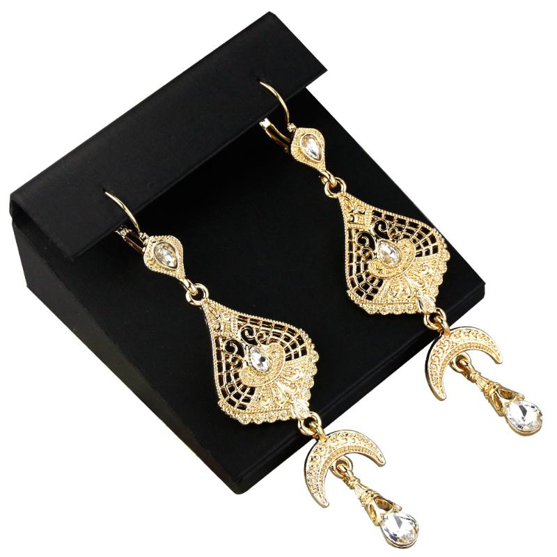 Dangle & Chandelier Sunspicems Gold Color Moroccan Long Drop Earring For Women Arab Bride Wedding Jewelry Crystal Ethnic Customs Bijoux 2022
Dangle & Chandelier Sunspicems Gold Color Moroccan Long Drop Earring For Women Arab Bride Wedding Jewelry Crystal Ethnic Customs Bijoux 2022