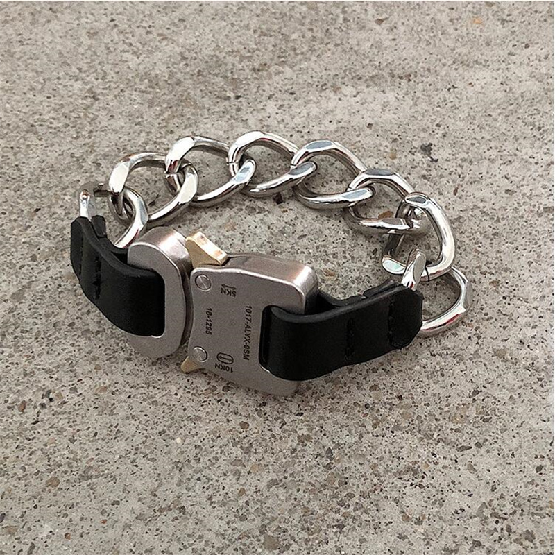 Alyx Metal Sense Embossed Chain High Street Functional Wind Bracelet Tide Brand Safety Buckle Titanium Steel