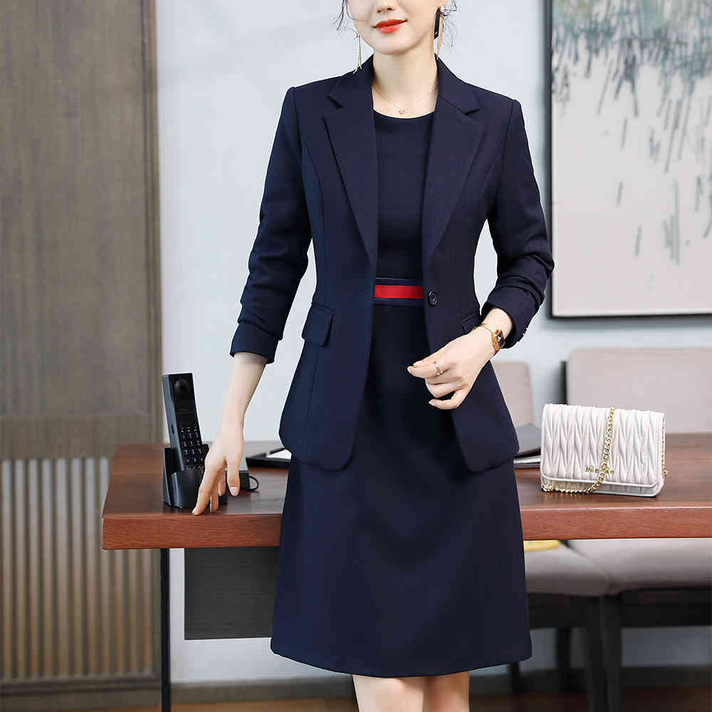 dress Elegant woman skirt suit for business el job interview wear thin blue apricot button blazer two pieces set, Skirt suit 2
dress Elegant woman skirt suit for business el job interview wear thin blue apricot button blazer two pieces set, Skirt suit 2