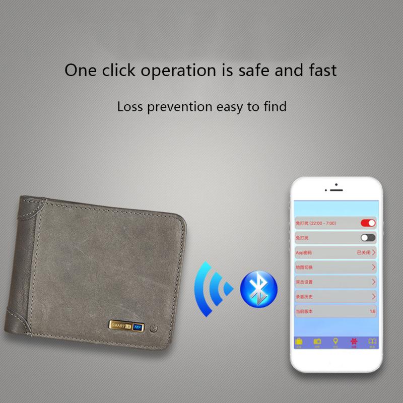 Wallets Men Bluetooth Smart Wallet PU Leather Anti-theft Intelligent Purse Male Card Holders Tracker Anti Lost For Outdoor Travel, Grey
Wallets Men Bluetooth Smart Wallet PU Leather Anti-theft Intelligent Purse Male Card Holders Tracker Anti Lost For Outdoor Travel, Grey