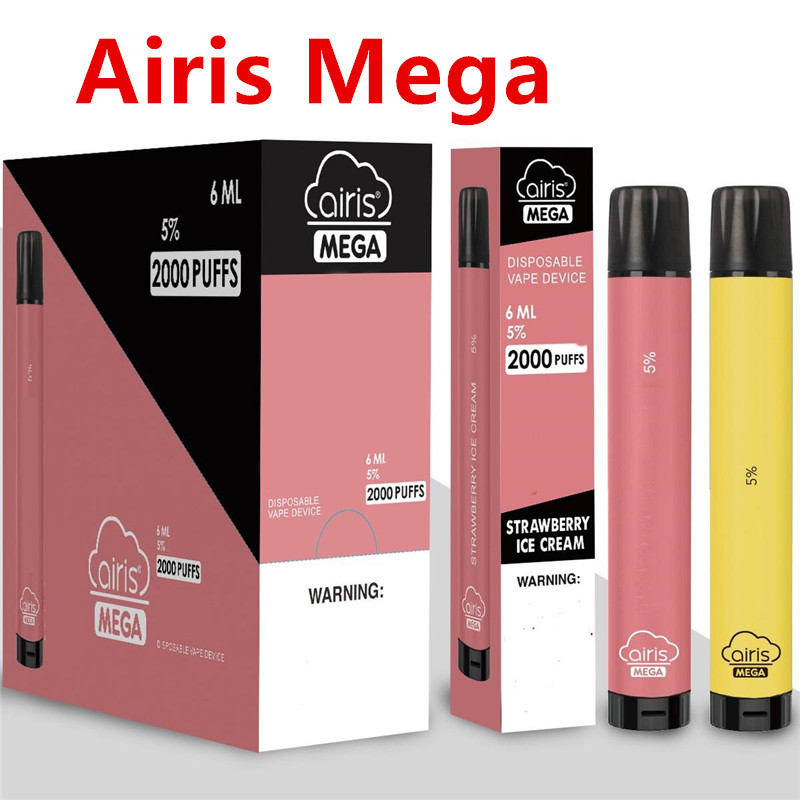 100% Original Airis Mega Disposable Cigarettes Pod Device Kit 2000 Puff 1050mAh 6ml Prefilled Portable Vape Stick Bar Plus Flow Bang XXL Max
100% Original Airis Mega Disposable Cigarettes Pod Device Kit 2000 Puff 1050mAh 6ml Prefilled Portable Vape Stick Bar Plus Flow Bang XXL Max