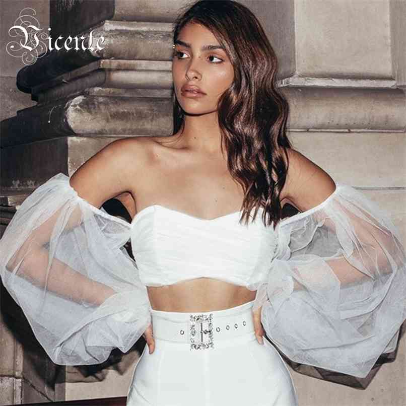 Chic White Crop Tops Sexy Off Shoulder Lantern Sleeves Design Celebrity Party Club Bandage 210520
Chic White Crop Tops Sexy Off Shoulder Lantern Sleeves Design Celebrity Party Club Bandage 210520