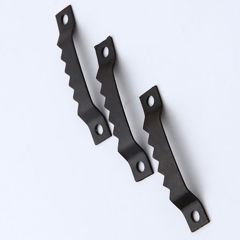 Hooks & Rails 150Pcs Serrated Creative Single Hole Picture Frame Hangers Holders With 300Pcs Screws(Black)