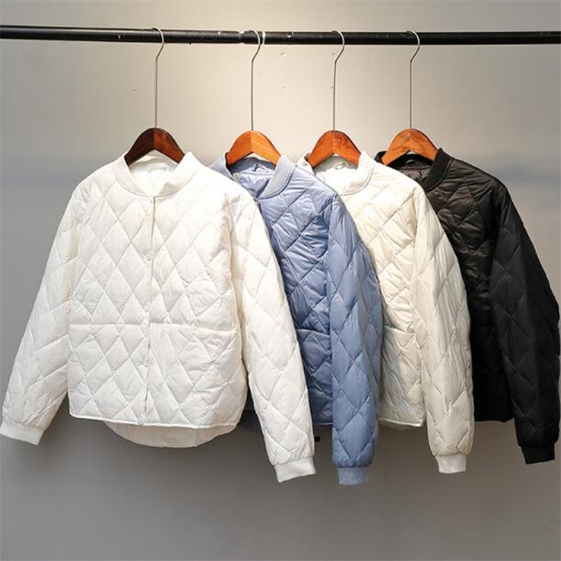 SEDUTMO Winter Duck Down Jackets Women Oversize Ultra Light Coat Short Casual Bomber Autumn Fashion Parkas ED1200 211018