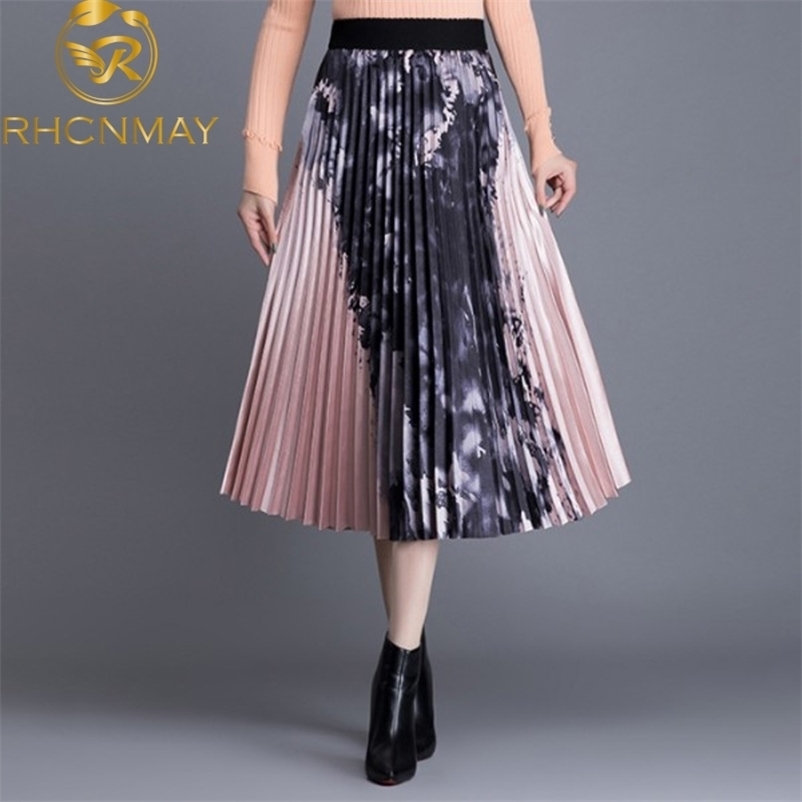 Fashion Summer Women High waist Ink printing Skirt Long Pleated s s Vintage Midi 210520, Pink
Fashion Summer Women High waist Ink printing Skirt Long Pleated s s Vintage Midi 210520, Pink