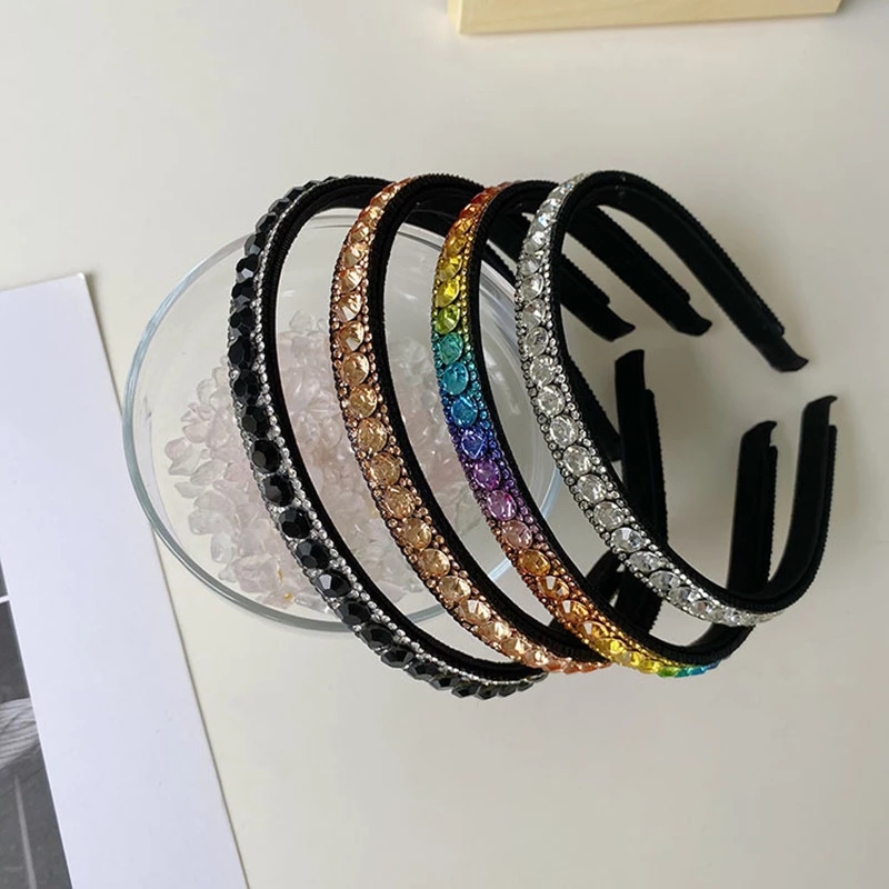 Baroque Rhinestone Headband Fashion Hair Accessories Women Full Diamond Crystal Hairbands Boutique Cute Hair Hoop Headwear New