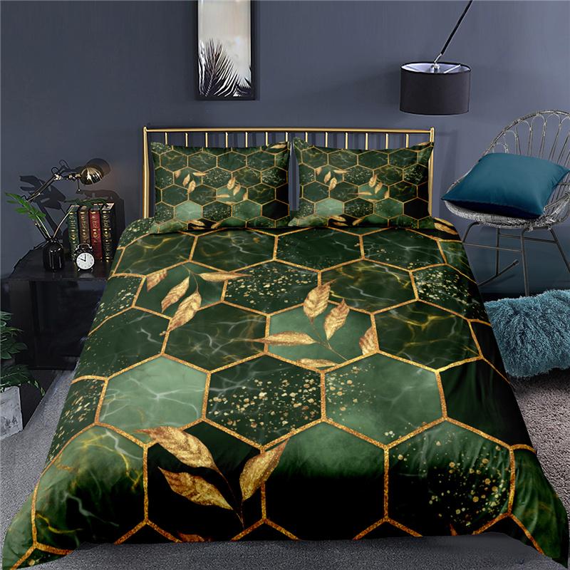 Home Textile Luxury 3D Geometry Print 2/3Pcs Comfortable Duvet Cover PillowCase Bedding Sets Queen And King EU/US/AU Size