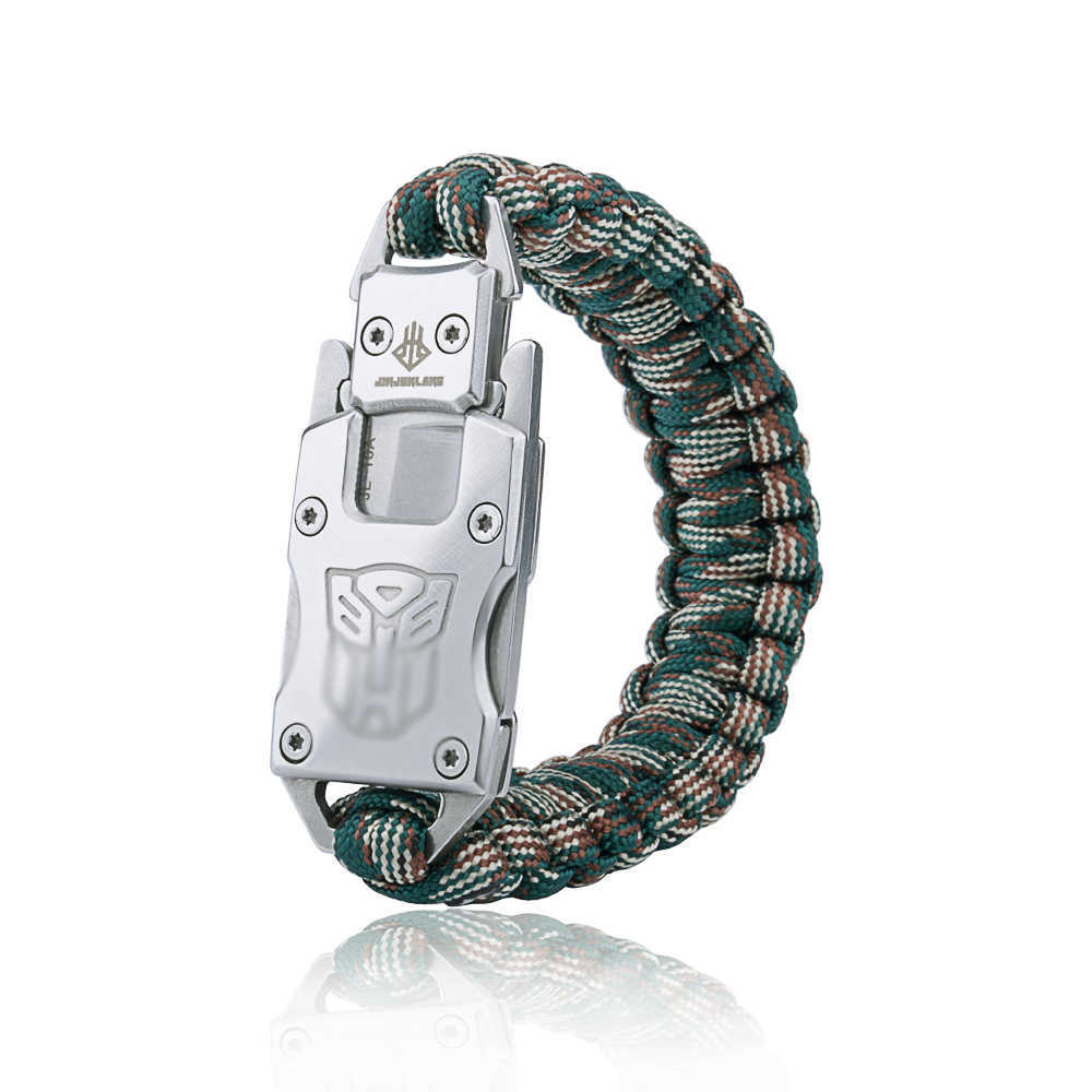 Stainless steel Trans for mers Umbrella rope hand-woven bracelet Outdoor men women Portable Tactical Knife camping hiking Jewelry gift
Stainless steel Trans for mers Umbrella rope hand-woven bracelet Outdoor men women Portable Tactical Knife camping hiking Jewelry gift