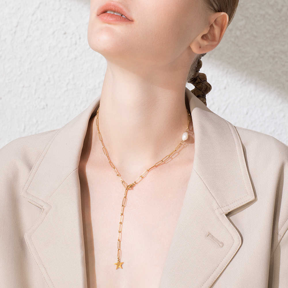 ENFASHION Pearl Star Choker Necklace Women Gold Color Cute Chain Necklaces Femme Fashion Jewelry Collares De Moda 2020 P193031
ENFASHION Pearl Star Choker Necklace Women Gold Color Cute Chain Necklaces Femme Fashion Jewelry Collares De Moda 2020 P193031