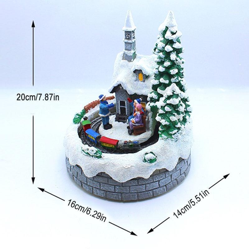 Party Decoration Musical Christmas Moving Xmas Ornament With Light Resin Snowy House Statue Seasonal Winter Holiday Gift EST
Party Decoration Musical Christmas Moving Xmas Ornament With Light Resin Snowy House Statue Seasonal Winter Holiday Gift EST