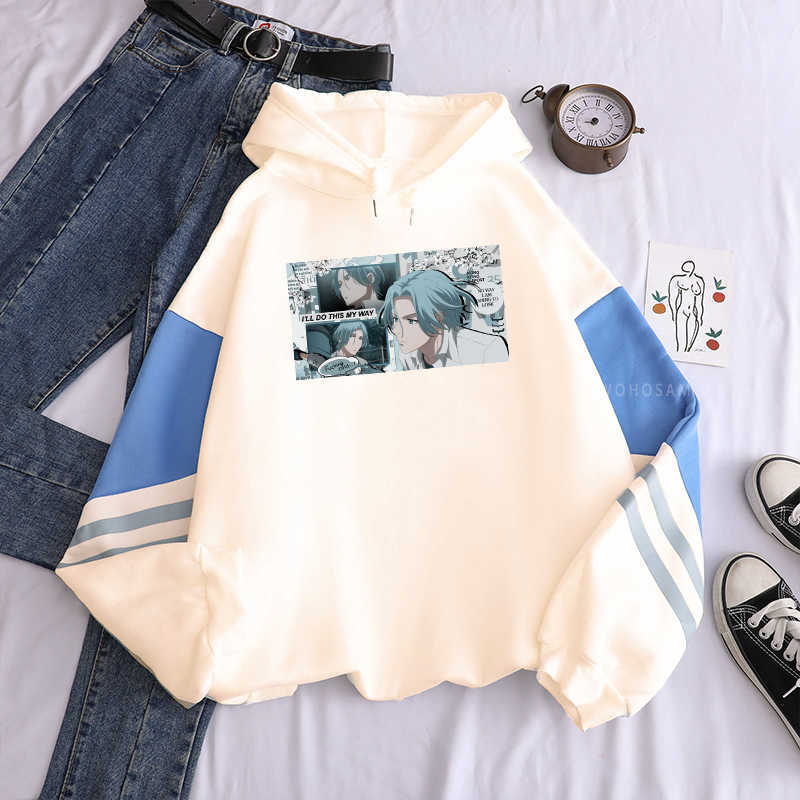 Harajuku Anime SK8 The Infinity Langa Hoodies Unisex Funny Cartoon Skateboard Manga Clothes Street Winter Patchwork Sweatshirts Y0804