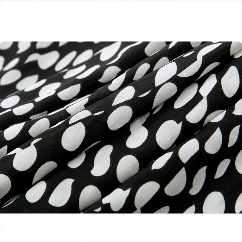 Women Plus Size XL-5XL Ladies Long Sleeve Slim O Neck Shirt Spring Dot Print Robe Lined Dress D0N309N 210416