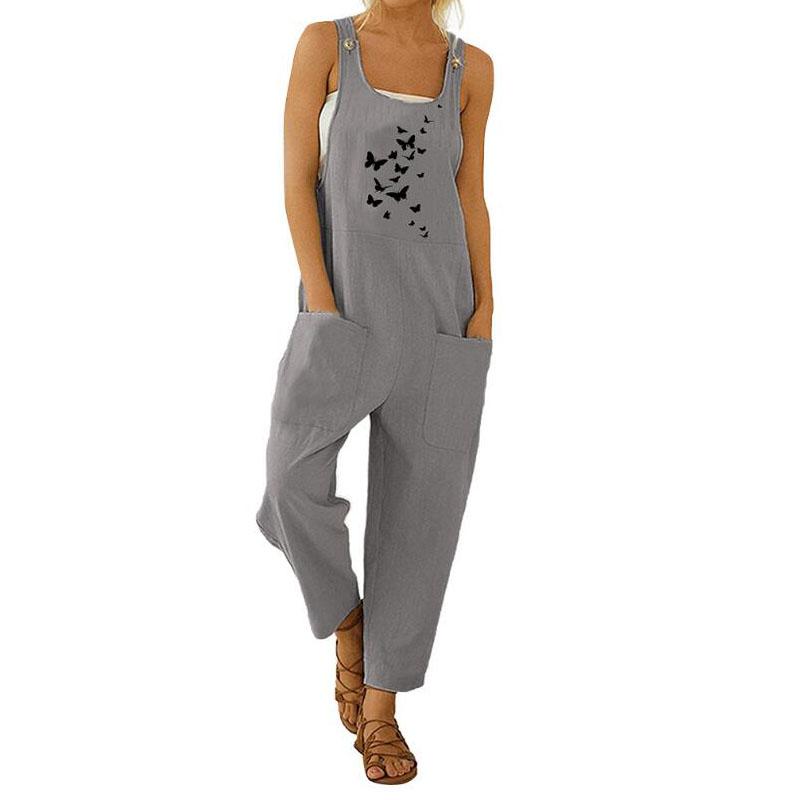 

Maternity Bottoms Pregnant Women Appliques Overalls Jumpsuits Pregnancy Rompers Clothings Plus Size Loose Strap Pant Trousers Clothes, Gray