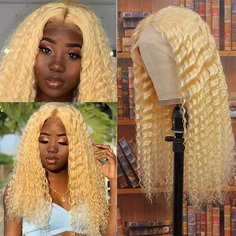 613 Blonde Curly Synthetic Lacefront Wig Simulation Human Hair Lace Front Wigs Small Size 16~26 inches RXG9512, As picture
613 Blonde Curly Synthetic Lacefront Wig Simulation Human Hair Lace Front Wigs Small Size 16~26 inches RXG9512, As picture
