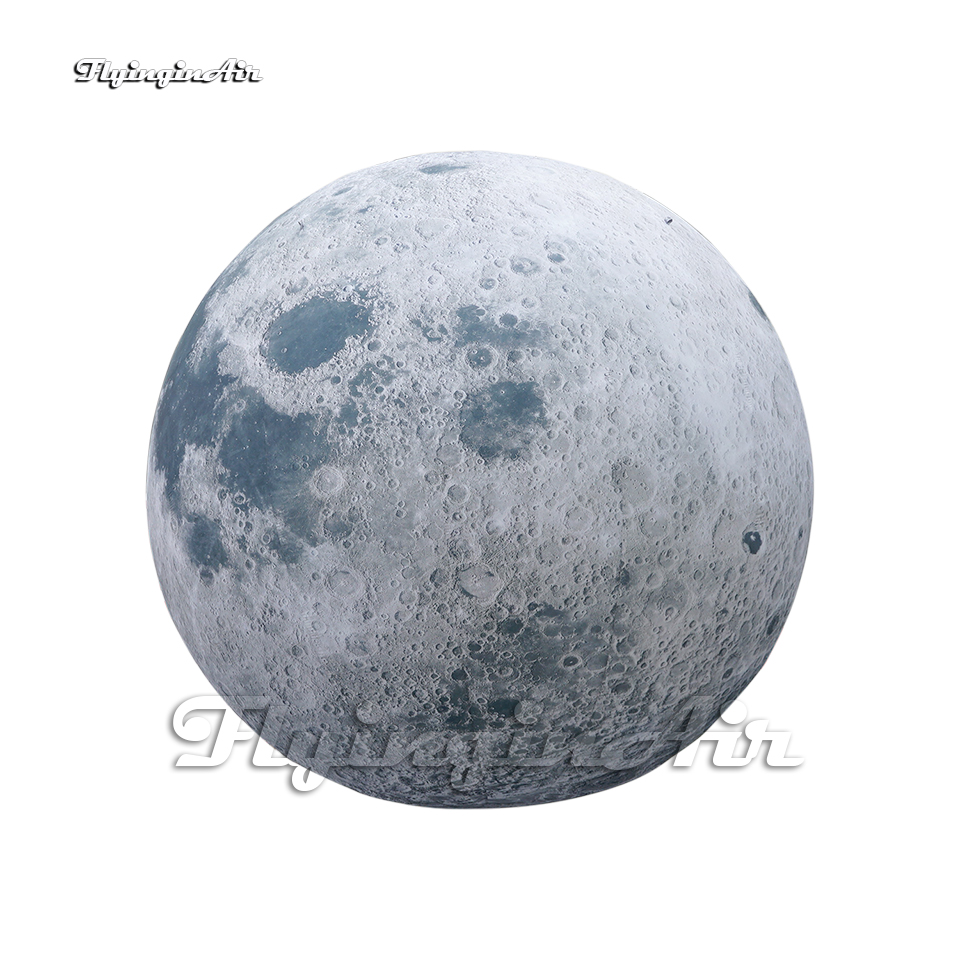 Outdoor Carnival Party Night Decorative Lighting Inflatable Planet Personalized Air Blown Super Moon Balloon For Concert And Wedding Decoration