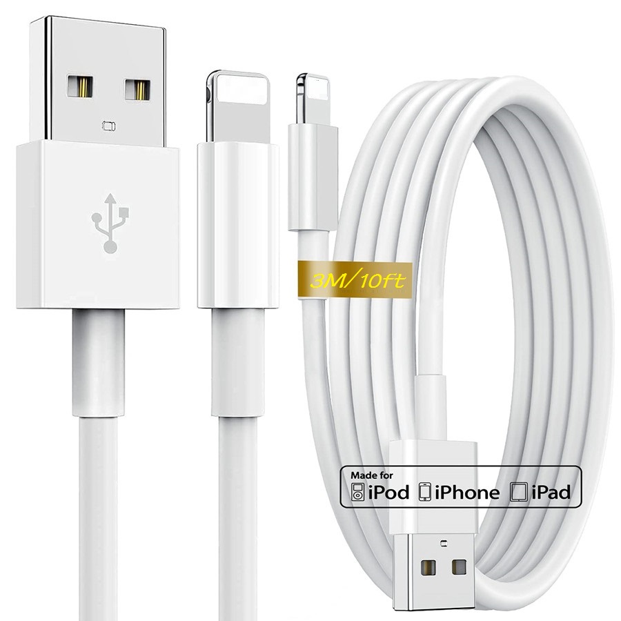 Lightning Usb Cable 1M 2m 3M 10ft 8pin Cables For IPhone 6 7 8 plus x xr 12 11 13 Mini Pro Max Ipod Mp3, White
Lightning Usb Cable 1M 2m 3M 10ft 8pin Cables For IPhone 6 7 8 plus x xr 12 11 13 Mini Pro Max Ipod Mp3, White