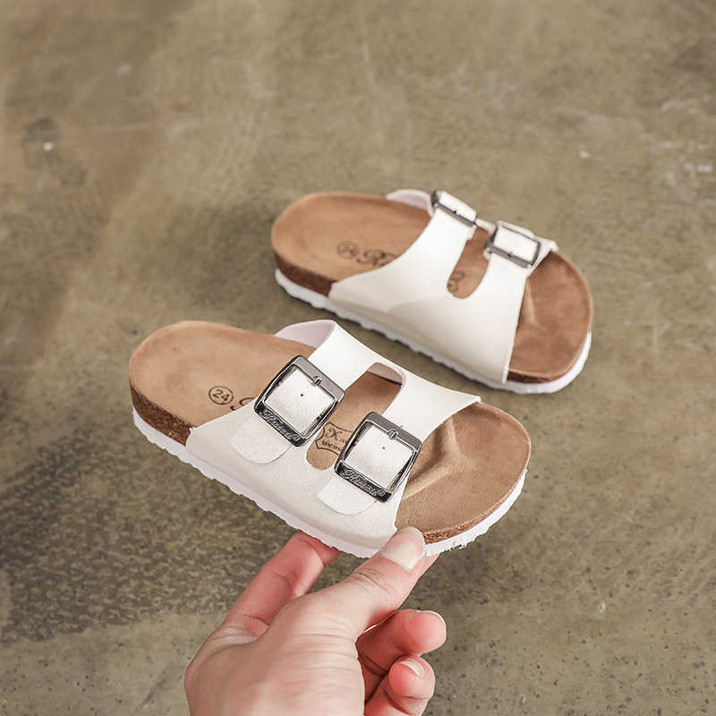 Sandals 2025 Ruizu Spring and Autumn Fashion Childrens Cork Slippers Boys One Word Cool Slippers Trendy Girls Beach ShoesY2503153FQN