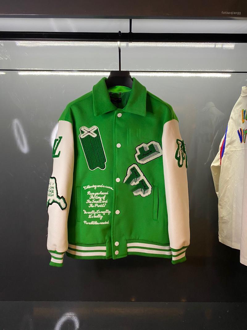 Women' Jackets 21FW Designer Baseball Jacket Men Women Green Fashion Casual Tops Harajuku Coat Oversize, As pic
Women' Jackets 21FW Designer Baseball Jacket Men Women Green Fashion Casual Tops Harajuku Coat Oversize, As pic