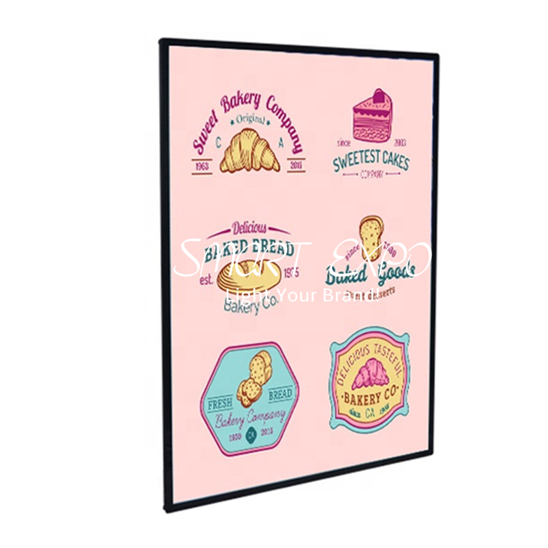 Retail Supplies A4 Illuminated Sign Panel Restaurant Menu Showcase Board Graphics Insert Type with Ultra-Thin Profiles Flat Packing