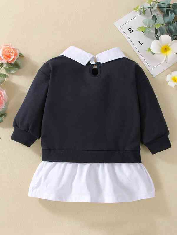 Baby Letter Graphic Sweatshirt Dress SHE