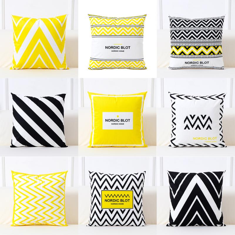 Pillow Case Geometric Pillowcase Yellow Striped Waist Throw Cushion Cover Print Decoration Office 45x45cm
Pillow Case Geometric Pillowcase Yellow Striped Waist Throw Cushion Cover Print Decoration Office 45x45cm