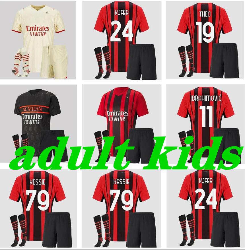 AC 2021 2022 IBRAHIMOVIC Milan soccer jerseys adult kids kit 120th Anniversary Edition PAQUETA ROMAGNOLI PIATEK football shirts Camisa 21 22, Blue
AC 2021 2022 IBRAHIMOVIC Milan soccer jerseys adult kids kit 120th Anniversary Edition PAQUETA ROMAGNOLI PIATEK football shirts Camisa 21 22, Blue