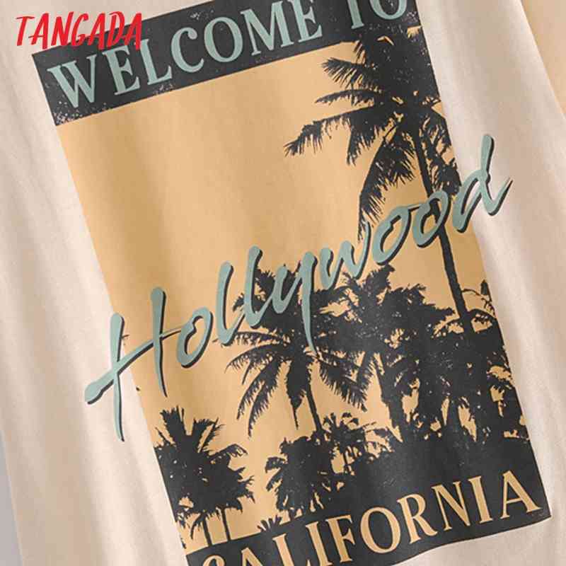 Women Print Cotton T Short Sleeve O Neck Tees Ladies Casual Tee Shirt High Street Top 4D15 210416